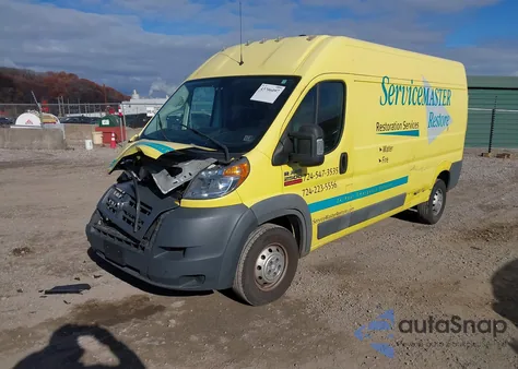 2018 Ram Promaster 2500 High Roof 159 Wb из США, поврежденный, VIN 3C6TRVDG8JE145889